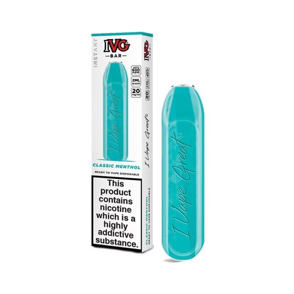 20mg I VG Bar 600 Puffs Disposable Vape