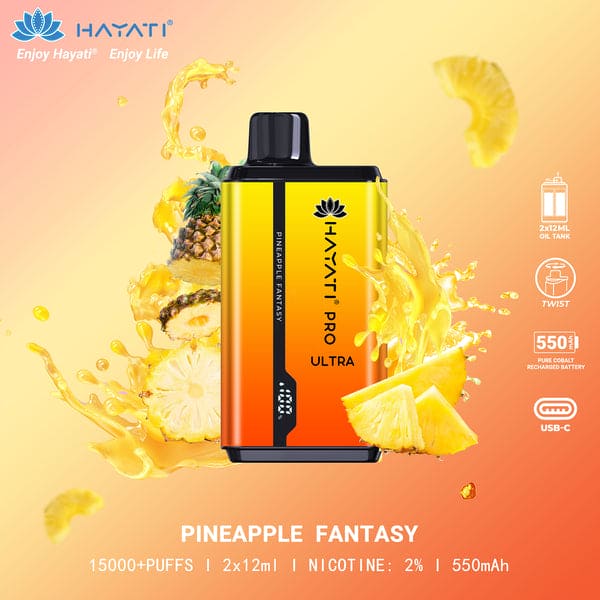 Hayati Pro Ultra 15000 0% Puffs Disposable Vape