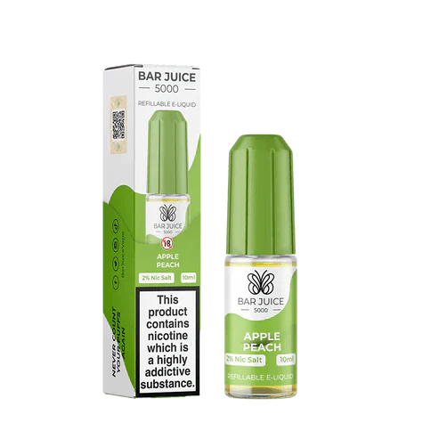 Bar Juice 5000 10ml Nic Salt E-Liquid - Eliquid Base-Apple Peach