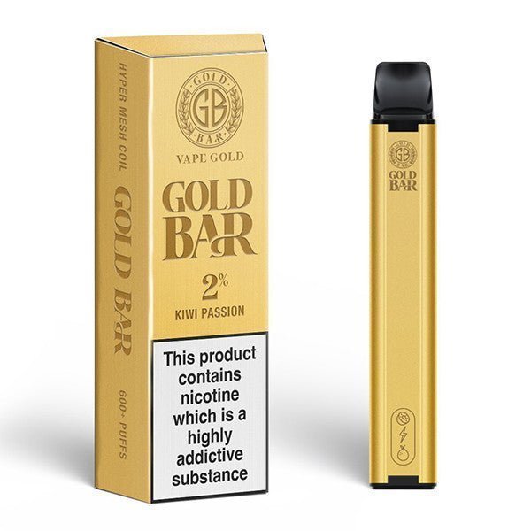 Gold Bar 600 Disposable Vape Pod Puff Bar Box of 10